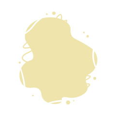 Abstract background flat geometric shape in beige color with lines and dots. Template for web, banner, flyer, cover, and other design. Isolated on white. Vector.