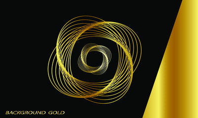 gold geometric background, wallpaper. illustration- vector