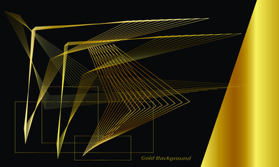 gold geometric background, wallpaper. illustration- vector