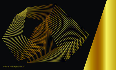 gold geometric background, wallpaper. illustration- vector