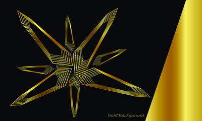 gold geometric background, wallpaper. illustration- vector