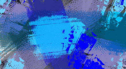 Abstract Grunge Decorative Blue Dark paint brush strokes background