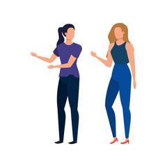 Fototapeta premium beautiful and young women characters