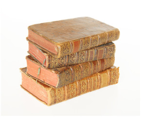 old books isolated on white