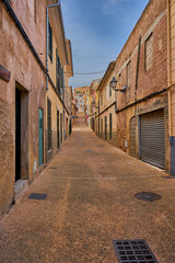 Colorful Streets Of Capdepera Typical Town Of Blearic Island Majorca At Sunset