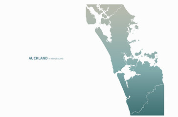 graphic vector map of New Zealand City. Auckland map. 