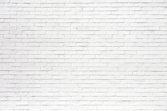 Fototapeta white brick wall may used as background