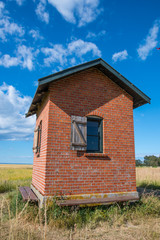 Pilot house lookout on island of Nyord in Denmark