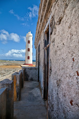 Spelonk Lighthouse as viewed from Ruins of Lighthouse Keeper's House, Bonaire