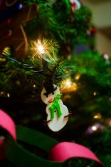 Handmade Ornaments on the Christmas Tree