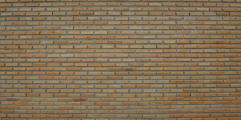 Pattern of old brick wall for background and textured, Seamless dirty brick wall background panorama