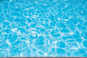 blue water in swimming pool