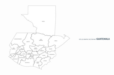 graphic vector map of south america