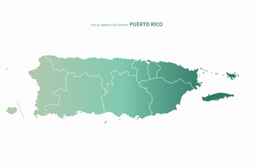 puerto rico map. graphic vector map of south america.