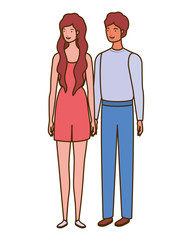 couple of people standing on white background