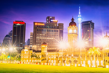 Cityscape of Kuala Lumpur. Sultan Abdul Samad Building. Located near Merdeka Square, Kuala Lumpur, Malaysia.