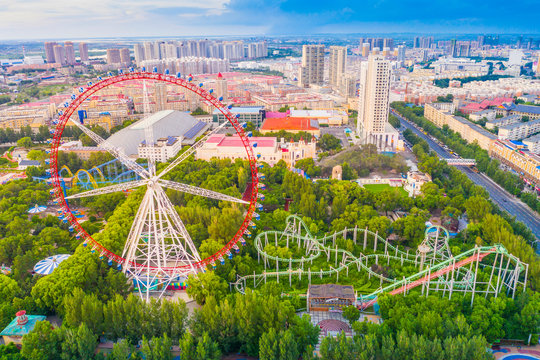 Harbin skyline. Located in Harbin Cultural Park, Heilongjiang, China.