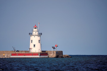 Fototapeta premium Harbor Beach Lighthouse