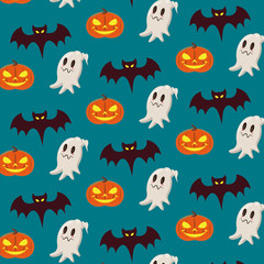 Fototapeta premium Halloween background cartoons pattern