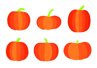 Pumpkin Halloween design on white background illustration vector  Different baby pumpkin 
