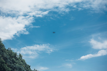 DJI Mavic 2 Pro, flying in wet snow conditions. DJI Mavic 2 Pro one of the most portable drones in the market, with Hasselblad camera