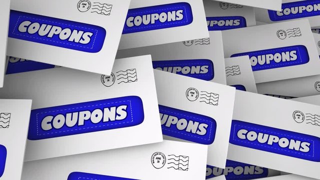 Coupons Save Money Offers Advertising Direct Mail Envelopes 3d Animation