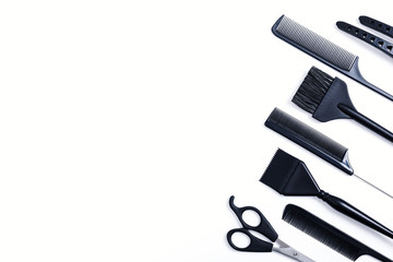 Hairdressing tools top view