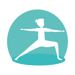 silhouette of woman practicing pilates position
