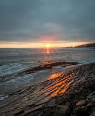 sunset over the sea