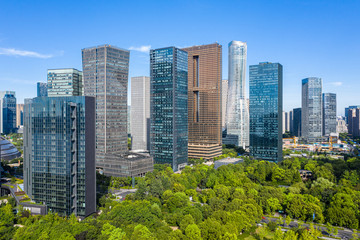 Obraz premium panoramic city skyline in hangzhou china