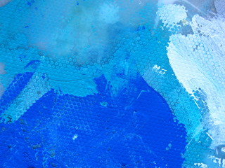 Macro Blue Paint with Grunge Background