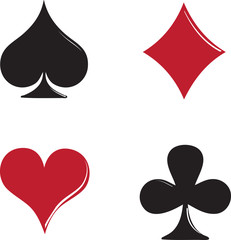 Four suits of playing cards
