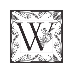 letter of the alphabet with vintage style frame