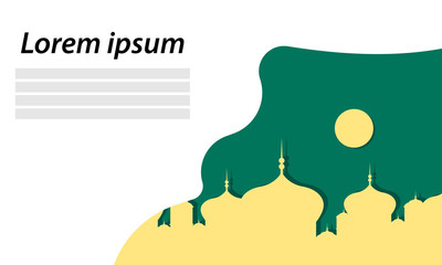 Islamic background with green for templates and decorations