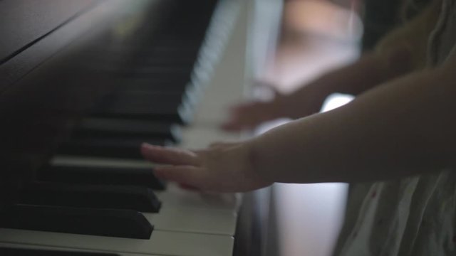 A child plays the piano