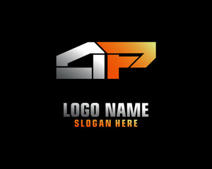 AP Initial letter logo template vector