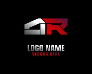 AR Initial letter logo template vector