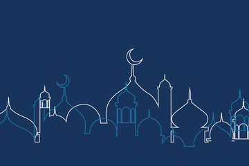 islamic background blue color