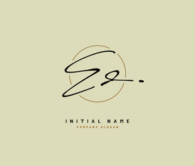 E D ED Beauty vector initial logo, handwriting logo of initial signature, wedding, fashion, jewerly, boutique, floral and botanical with creative template for any company or business.