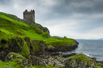 Fototapeta na wymiar Gylen castle ruin on the island of Kerrera