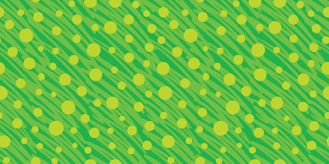 Vector green abstract scribble lines with polka