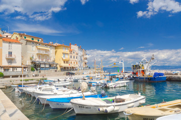 Sea harbor of Moscenisca Draga in Croatia