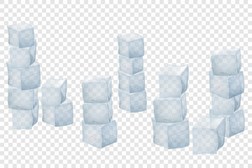 Square ice cubes.