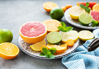 Fresh citrus fruits