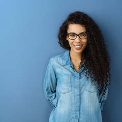 Relaxed confident casual young woman