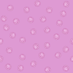 Seamless vector pink background with abstract drawings