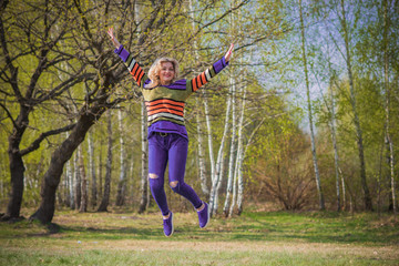 Autumn colorful trendy clothes, fall concept, cozy mood, plus size model in warm clothes 