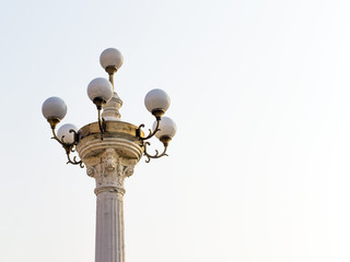 .Lantern for street lighting. Electricity. A wonderful decor element for the alley. Beautiful design.