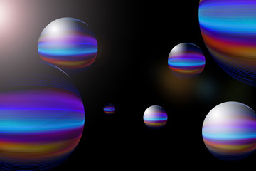 カラフルな球体のグラフィックス