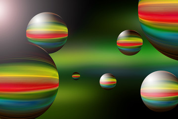 カラフルな球体のグラフィックス